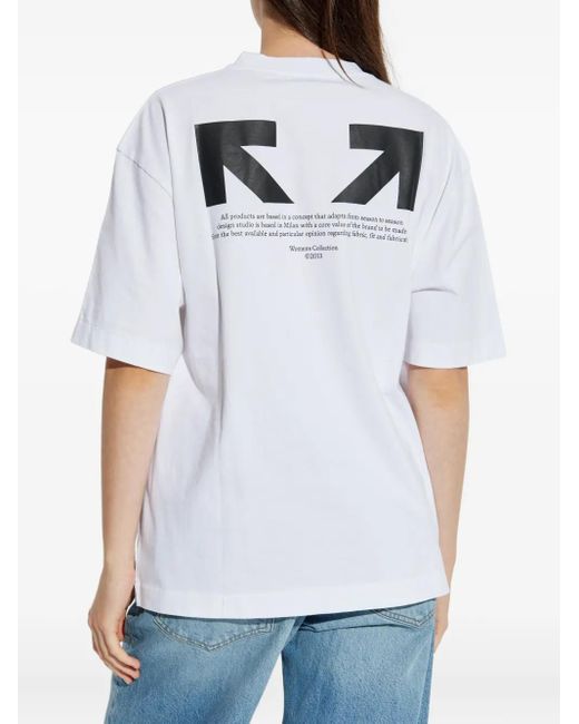 Off-White c/o Virgil Abloh White Half Arrow-Logo T-Shirt