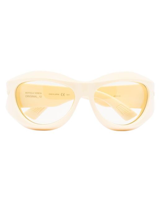 Bottega Veneta Original 12 Round-frame Sunglasses in Yellow | Lyst