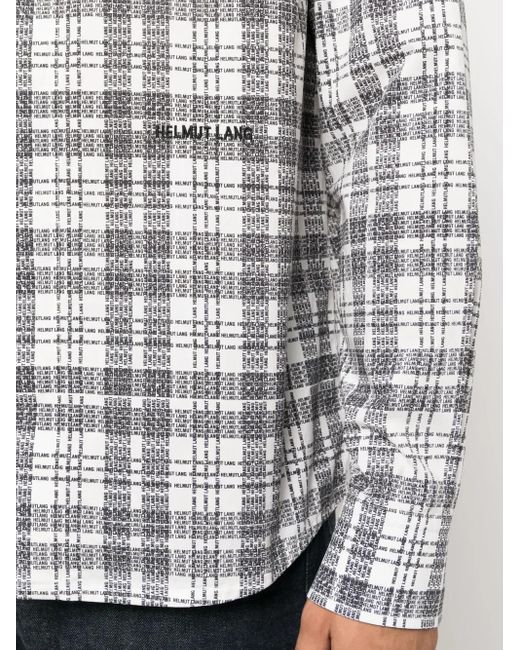Helmut Lang Overhemd Met Logoprint in het Gray voor heren