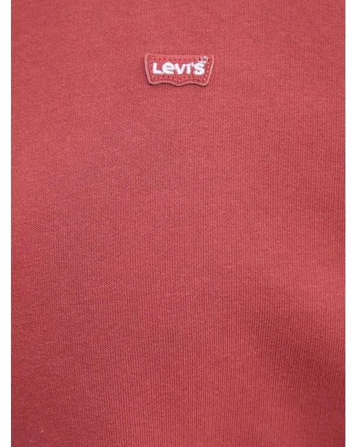 Levi's Red Logo-Patch Crew-Neck Sweater