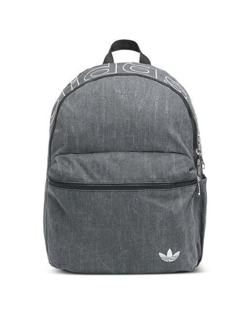 Adidas Gray Washed Effect Logo Backpack