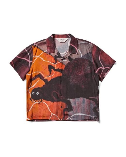 Brain Dead Red Spider-Print Shirt for men