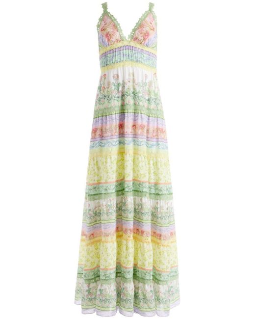 Alice + Olivia Maxi-jurk Met Vlakken in het Multicolor