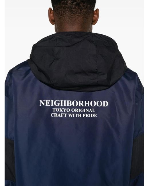 Neighborhood Blue Logo-Patch Jacket for men