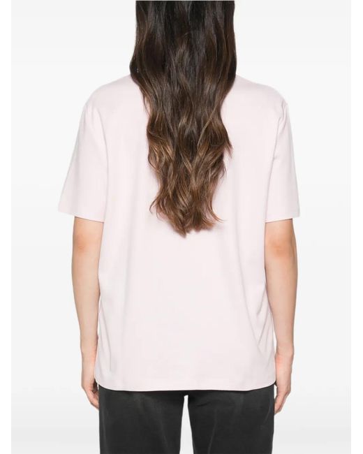 MAISON 123 Pink V-Neck T-Shirt