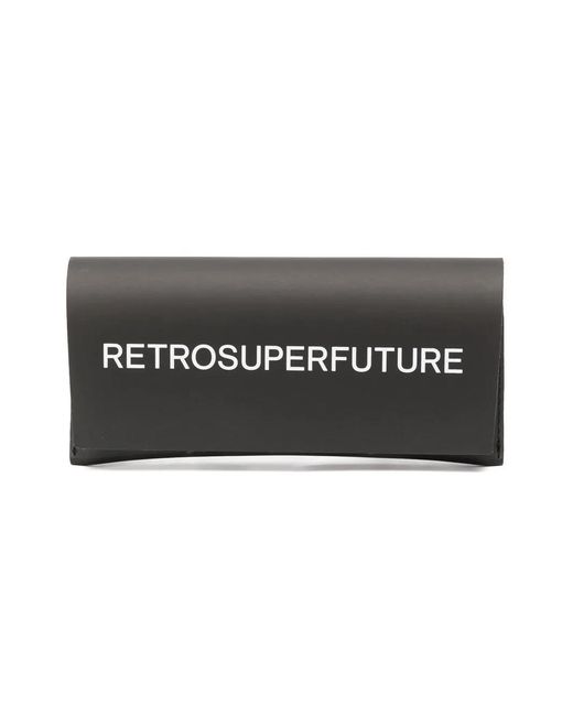 Retrosuperfuture Green Logo-Print Rectangle-Frame Sunglasses for men