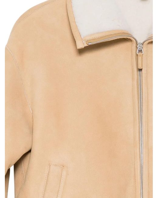 James Perse Natural Veste Texturée À Col Montant
