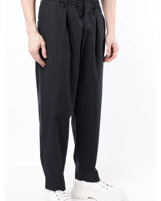 Marni Blue Cropped Tapered Trousers for men