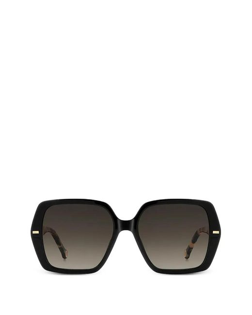 Carolina Herrera Black Square-Frame Sunglasses