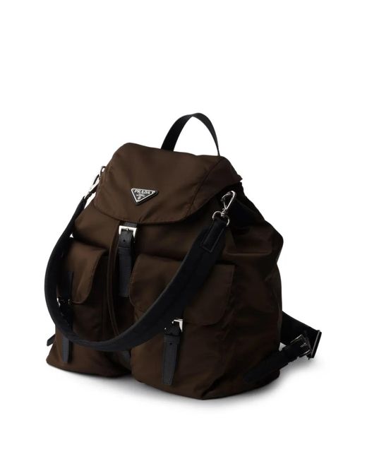 Prada Black Front-Pocket Backpack for men