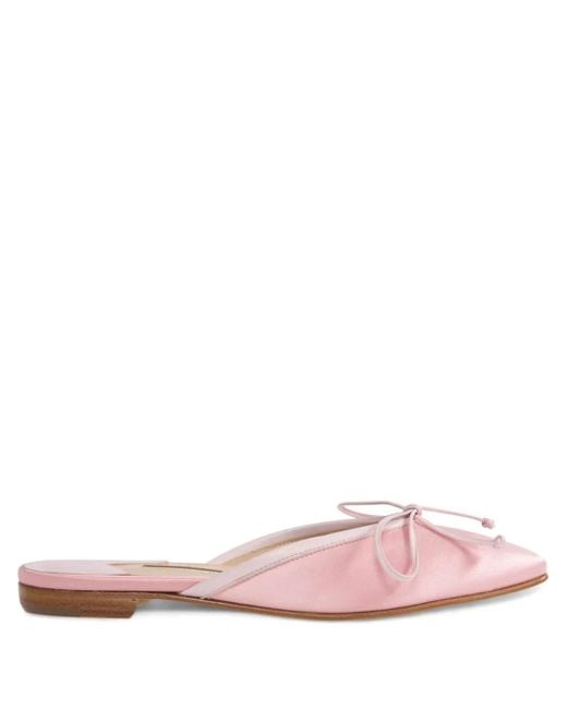Manolo Blahnik Pink Ballerina Mules