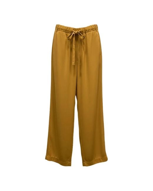 Sanderlak Yellow Drawstring Pocket Trousers for men