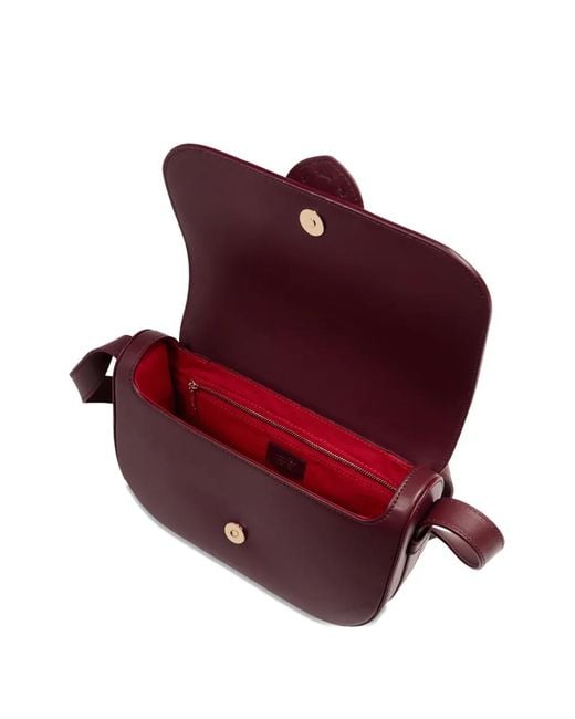 Lancel Purple Sienna Leather Cross Body Bag
