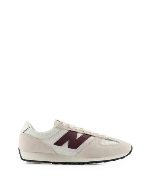 New Balance White 471 Logo-Patch Sneakers