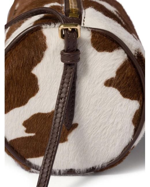 Miu Miu Brown Animal-Print Shoulder Bag