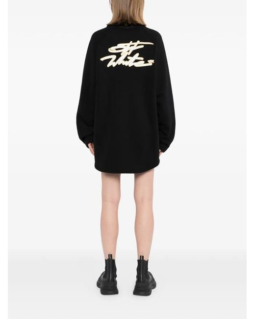 Off-White c/o Virgil Abloh Black Sporty Polo Sweat Dress