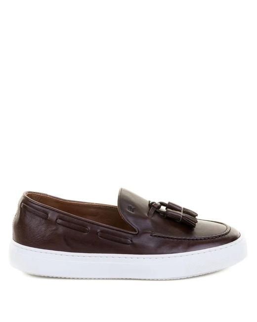 Fratelli Rossetti Brown Tassel-Detail Leather Loafers for men