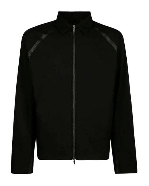 Herno Black Panelled Zip-up Jacket for men