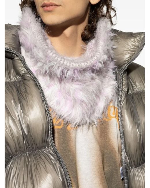 DIESEL Purple K-Eren Fluffy Scarf