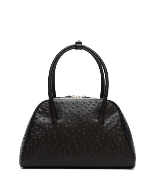 Loulou de Saison Black Atha Leather Tote Bag