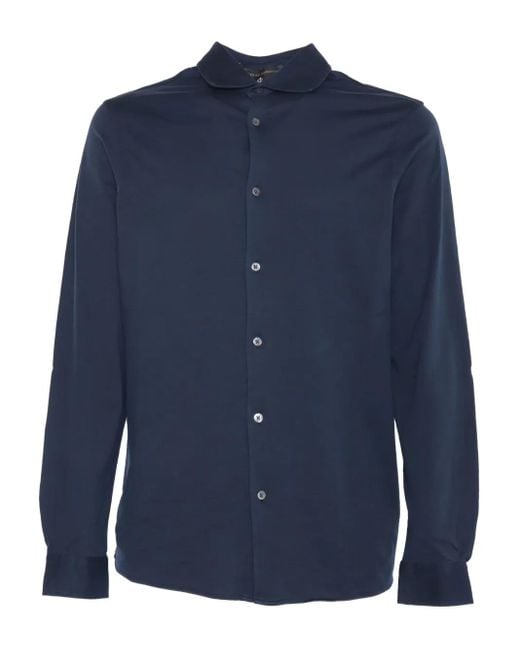 メンズ FILIPPO DE LAURENTIIS コットン シャツ Blue