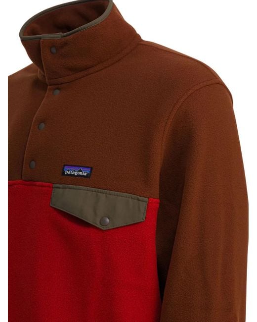 Patagonia Red Press-Stud Fleece Sweatshirt for men