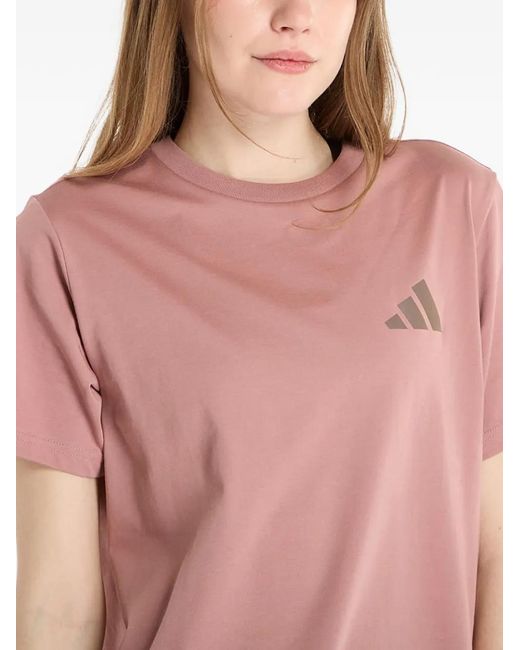 Adidas Pink Terrex Graphic-Print T-Shirt