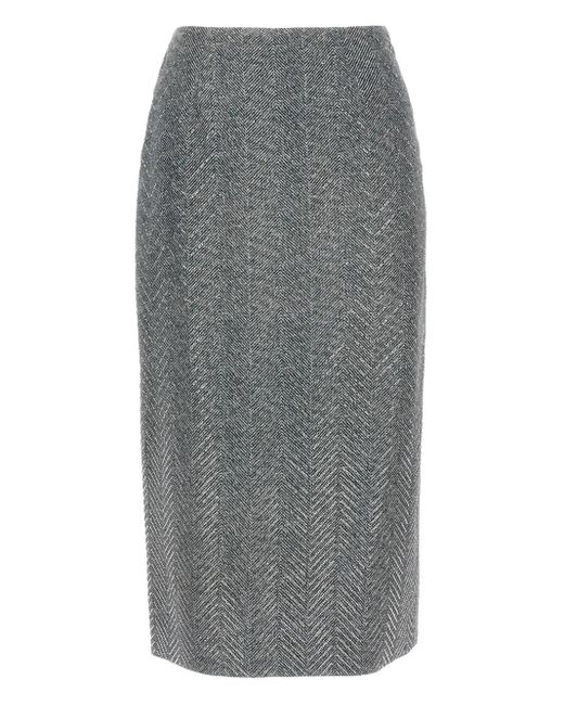 Ermanno Scervino Rhinestone Rok in het Gray