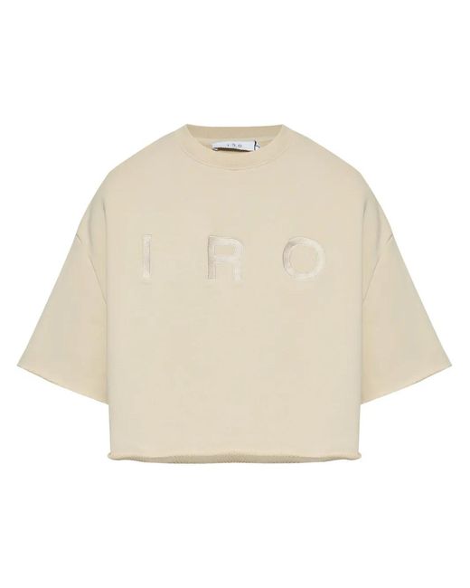 IRO Natural Linda Logo-Print Cotton T-Shirt