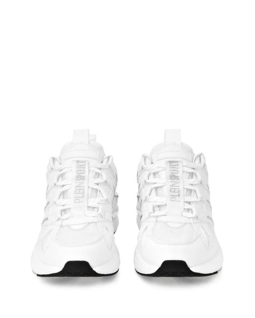 Philipp Plein White Metallic-Detail Sneakers