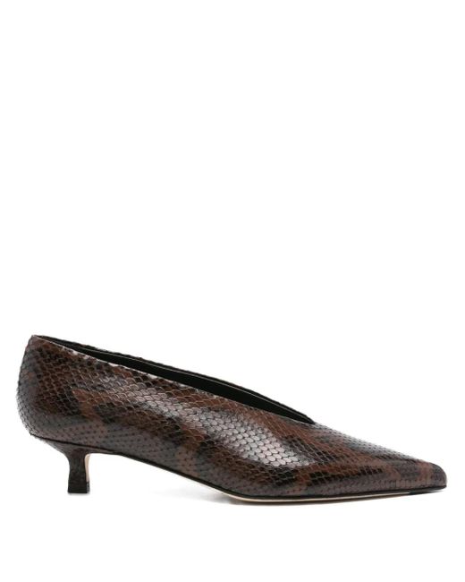 Aeyde Brown Clara Pumps mit spitzer Kappe 45mm