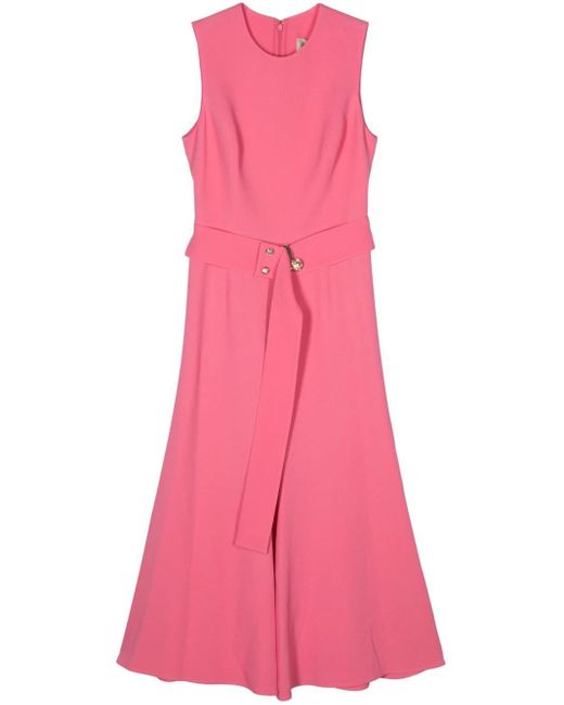 Elie Saab Pink Ausgestelltes Kleid mit Gürtel