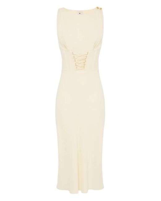 Elisabetta Franchi White Light Midi Dress