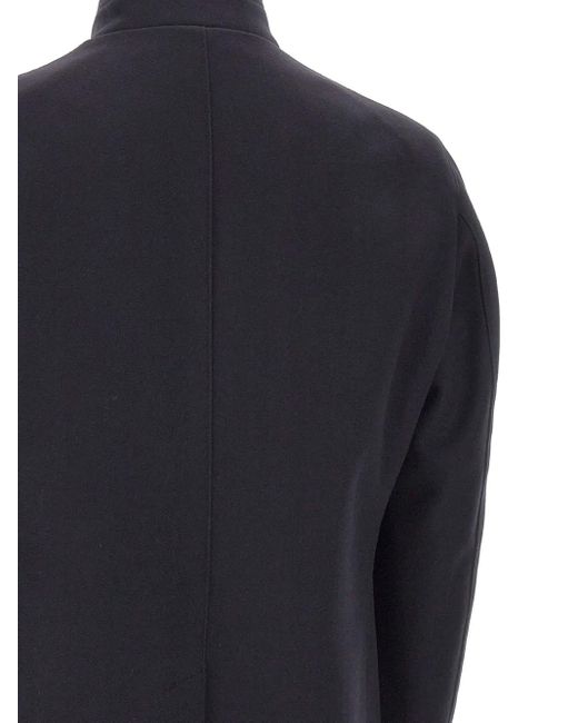 Tagliatore Blue Button-Fastening Coat for men
