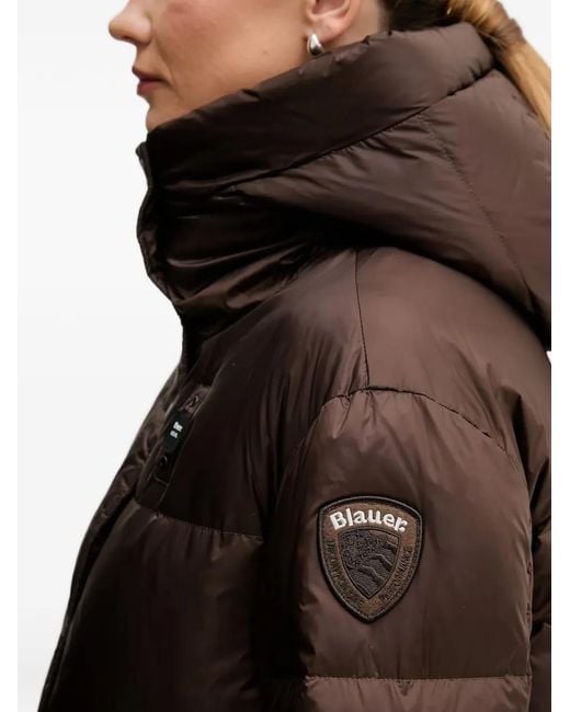 Blauer Brown Hooded Puffer Jacket