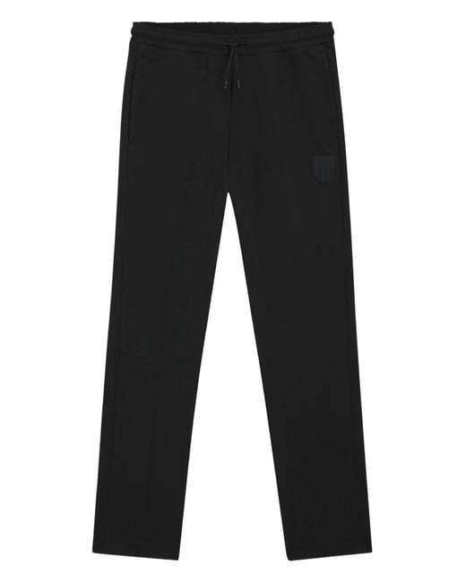 HUGO Black Ribbed Logo Track Pants for men