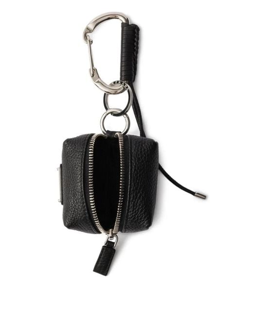 Prada Black Leather Bag Charm for men