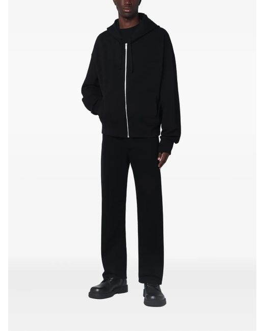 Alexander McQueen Black Zip-Up Cotton Hoodie for men