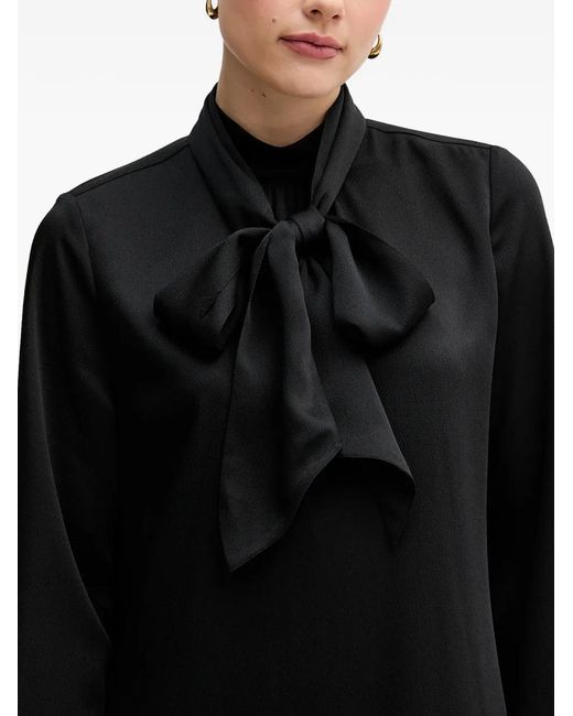 MARC AUREL Black Bow Midi Dress