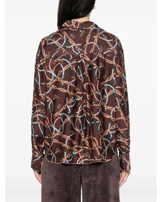 Camicia Con Stampa di Robert Friedman in Brown