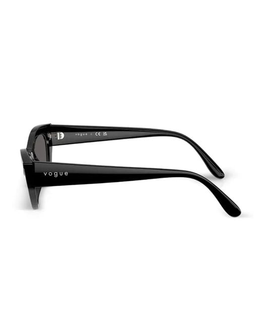 Vogue Eyewear Black Cat-Eye Sunglasses