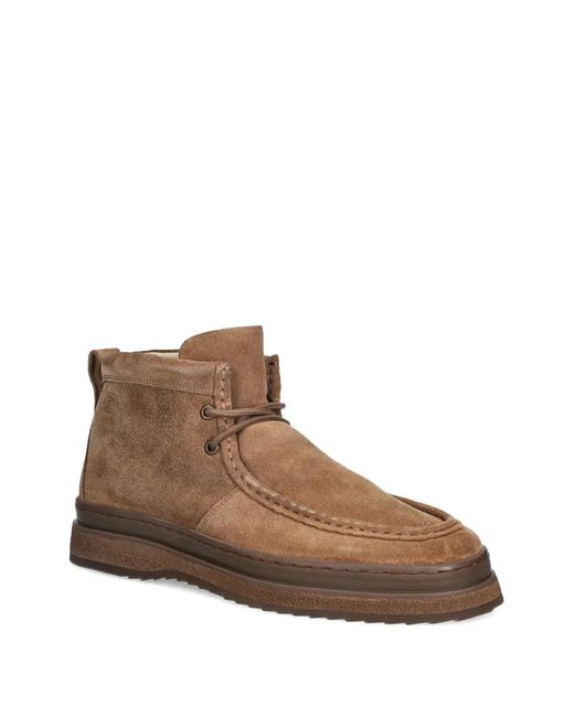 Gant Brown Lace-Up Moccasin Boots for men