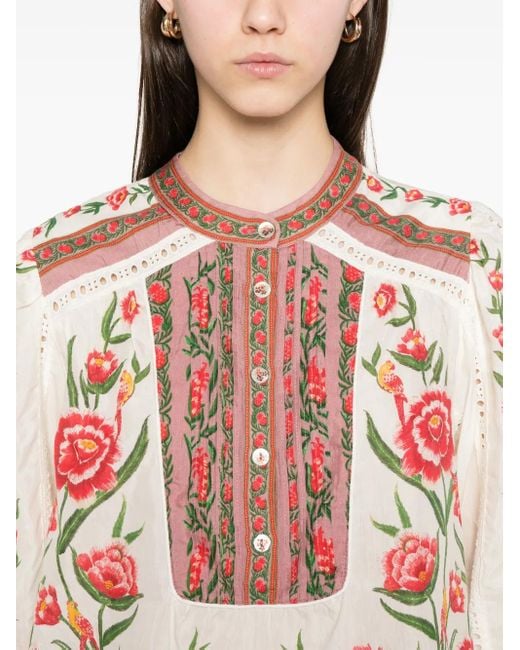 Farm Rio Red Ainika Delicate Blouse