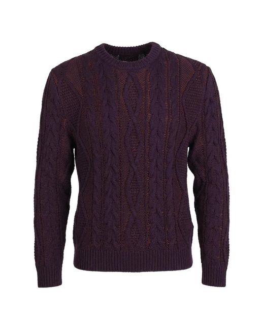 Valentino Garavani Blue Crewneck Knitted Jumper for men
