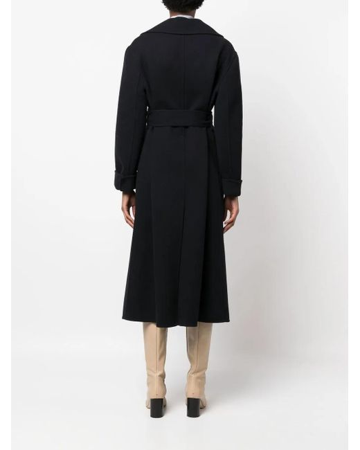 Jil Sander Black Long-Sleeve Belted Wool Coat