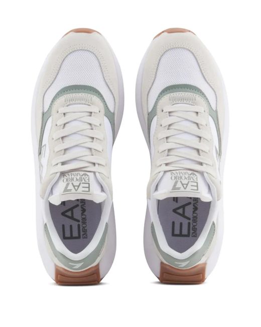 Sneakers Con Applicazione di EA7 in White da Uomo