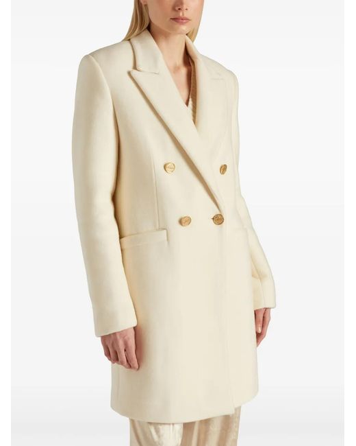 Genny Natural Double-Breasted Coat