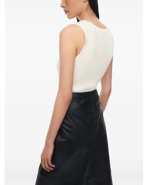 12 STOREEZ White Zoe Ribbed Tank Top