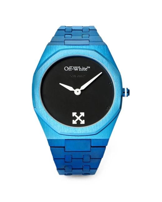 Off-White c/o Virgil Abloh Blue On Time Arrow 39Mm Watch for men
