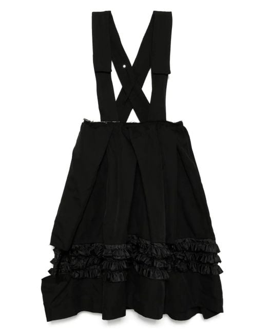 COMME DES GARÇON BLACK Black Taffeta Frill Pinafore
